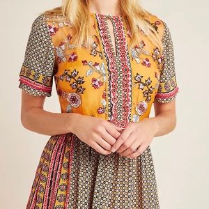 Anthropology. Carmel Embroidered Tunic